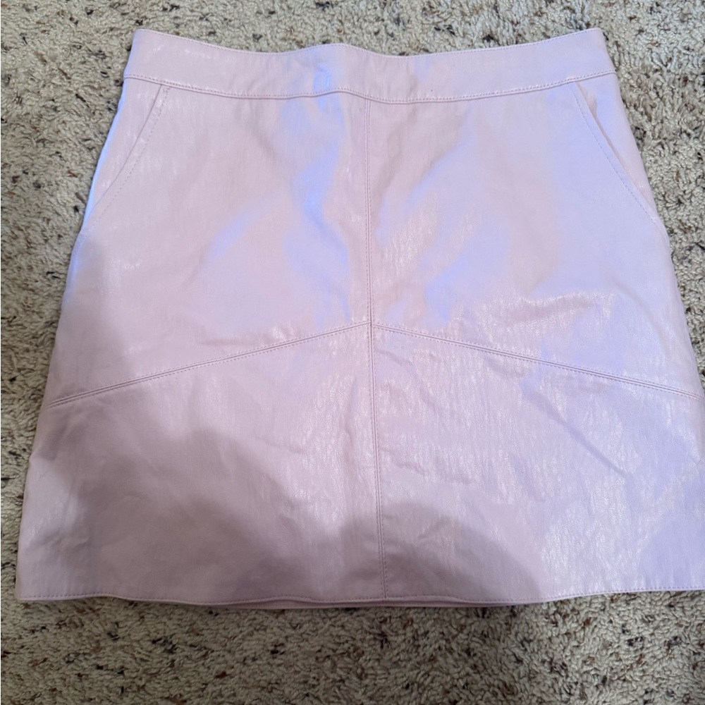 Lulus Light Pink leather Skirt